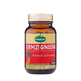 Mindivan Kırmızı Ginseng Ekstraktı 500 Mg 60 Kapsül