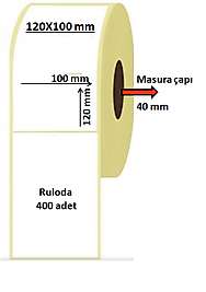 120X100 MM TERMAL ETİKET 400 LÜ