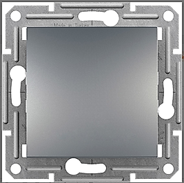 Schneider EPH0100162 Asfora Çelik Anahtar - Çerçevesiz