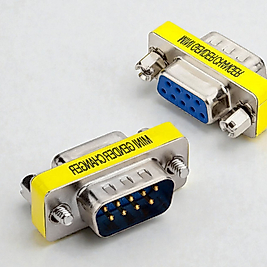 RS232 DB9 Dişi-Erkek Gender Changer - 9 Pin Seri Port Koruyucu ve Uzatıcı Adaptör