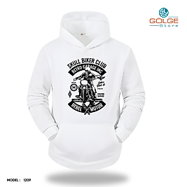 Motorcu Model Slimfit Kapüşönlu Hoodie Erkek kadın Sweatshirt