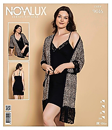 Noyalüx İkili Sabahlıklı Gecelik 9016