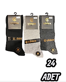 Erkek Garson Çöğen Dikişsiz Çorap 24 Adet