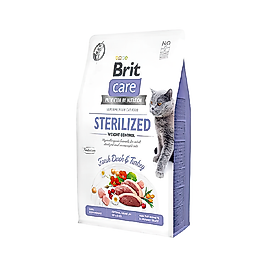 Brit Care Kilo Kontrolü Tahılsız Ördek Etli ve Hindi Etli Kısırlaştırılmış Kedi Maması (7 kg)