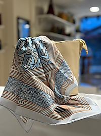 BURBERRY DESEN FULAR MAVİ