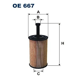 FILTRON OE667  YAG FILTRESI > PSA > P106 II P206 P306 P307 PARTNER - BERLINGO C2 C3 I SAXO XSARA 1.6 TU5JP4 1.1İ TU1M 1.4 TU3JP