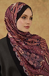 PAMUKLU SOFT ŞAL-SİYAH PEMBE