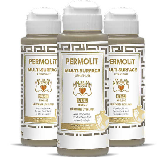 AKRİLİK PARLAK VERNİK PERMOLİT HOBİ BOYASI MULTİ SURFACE AKRİLİK VERNİK 120 ML.
