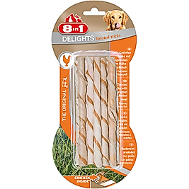 8in1 Delight Chicken Twisted Sticks Köpek Ödülü 55Gr.