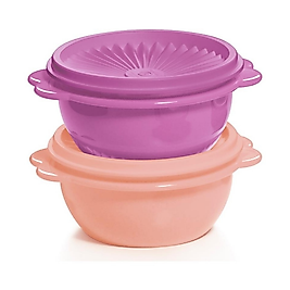 Tupperware Yıldız Kap 2'li 400ML Mor ve Somon