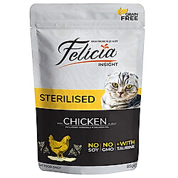 Felicia Pouch Sterilised Tavuk Etli Tahılsız Kısırlaştırılmış Kedi Yaş Maması 85 Gr
