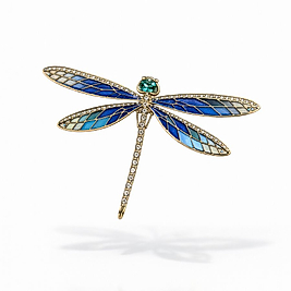 Mavi Yusufçuk Broş