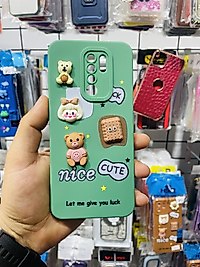 Redmi 9 Ayıcık Kabartmalı Telefon Kılıfı
