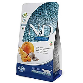 N&D Ocean Ringa Balıklı, Balkabaklı ve Portakallı Yetişkin Kedi Maması (1,5 kg)