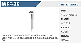 YAKIT FİLTRESİ BMW (5) E39 520İ-525İ-535İ-540İ 95-04 (7) E38  735İ-740İ 94-01 X5 E53 3.0-4.4-4.6 (M52/54/62)  00 06