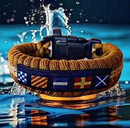 NAVY BAYRAK ERKEK PARACORD BİLEKLİK