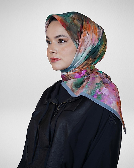 Spring Eşarp Suluboya Desen