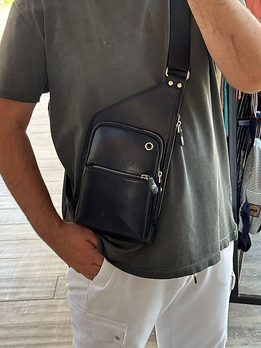 Luxury Hakiki Deri Çapraz Çanta