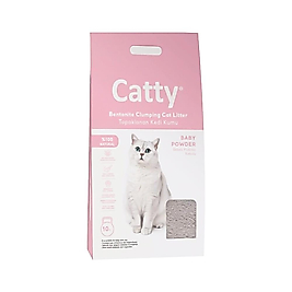 Catty Bentonit Bebek Pudralı İnce Taneli Kedi Kumu (10 L)