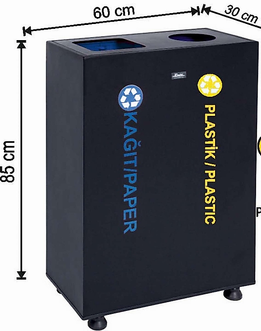 GERİ DÖNÜŞÜM GRUBU 2'Lİ (BOYALI, İÇ KOVALI, ÖZEL KAPAKLI) ( KDV DAHİL )