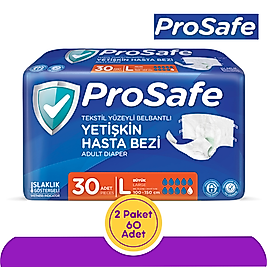 Prosafe Belbantlı Yetişkin Hasta Bezi Büyük (L) 60 Adet