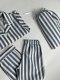La’ciel Paris %100 Pamuk Pijama Takımları +Seyehat Çantası hediyeli