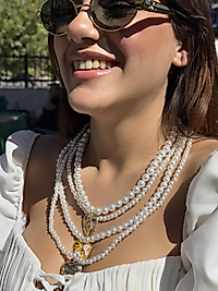 ÇOKLU PLASTİK  BONCUK İNCİ KOLYE