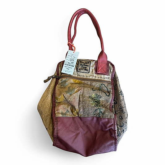 Old Cotton Kaliteli Organik Vintage Büyük Desenli Kadın Omuz Çantası Sancarlos bag 8145 XL