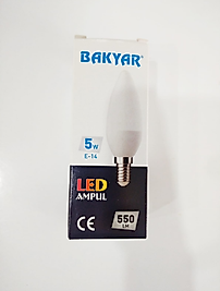 BAKYAR 5W E14 DUY BUJİ LED AMPUL BEYAZ