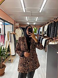 Leopar Blazer Ceket