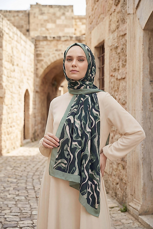 Spring kamuflaj desen şal