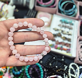 Pembe Kuvars Taşı Bileklik