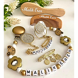 Taşlı Emzik Seti ve Tarak Fırça Seti