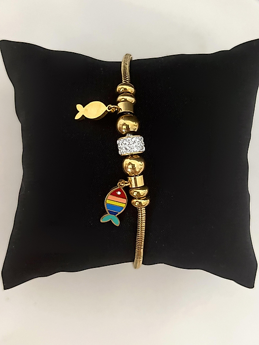 Çelik Balık Charm Bileklik