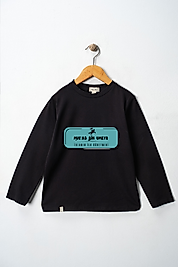 Yetişkin Uzun Kollu Bisiklet Yaka "Hz.Musab Bin Umeyr"  Baskılı İslami Sahabe Tişört Mevsimlik Pamuklu