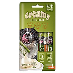 M-Pets Creamy Ton Balıklı Deniz Tarağı Ek Besin ve Köpek Ödülü 4x15 Gr