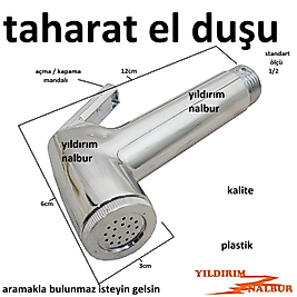 TAHARAT MATİK BAŞLIK TAHARATMATİK ELDUŞU PLASTİK DUŞ FİSKİYESİ TAHARET İÇİN