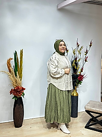 BONCUK İŞLEMELİ KİMONA -STANDART