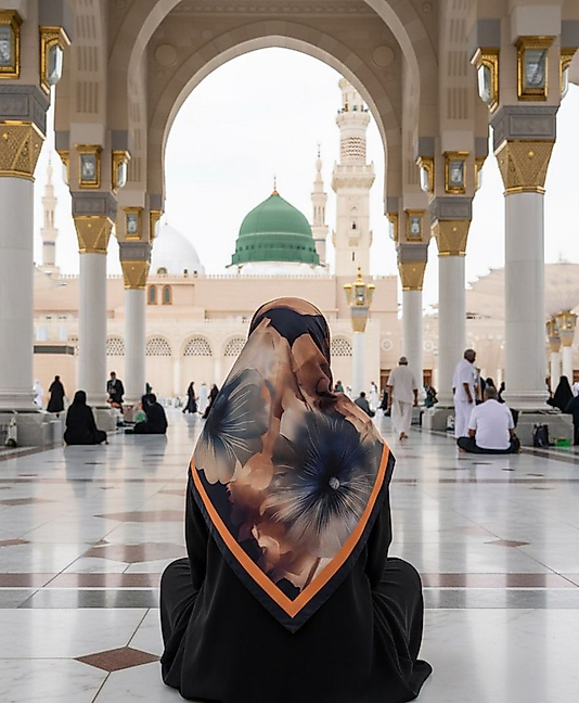 Flora Desen Büyük Boy Pamuklu Soft Eşarp