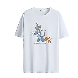 90'lar Çizgi Film Karakteri Tom & Jerry  Baskılı Oversize Unisex Tişört