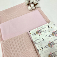 Somon/Minik peri detaylı Pike takımı(Lastiksiz)