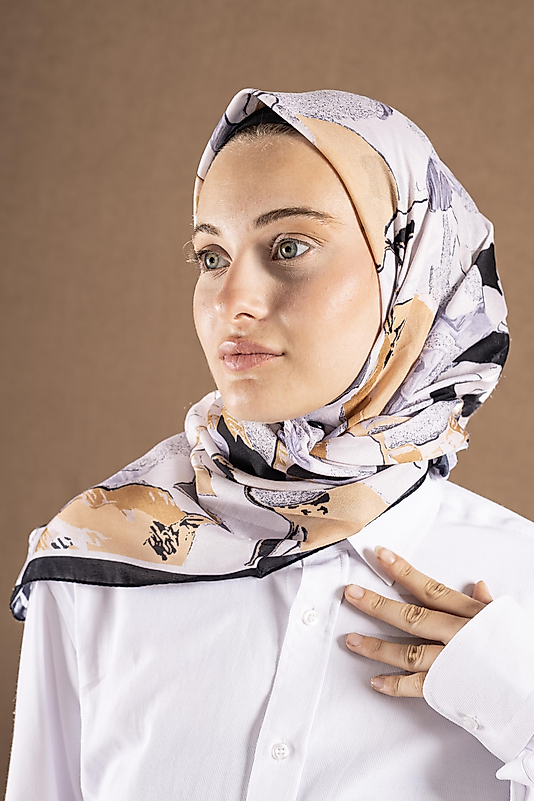 DECODE EŞARP ÇİÇEK DESEN