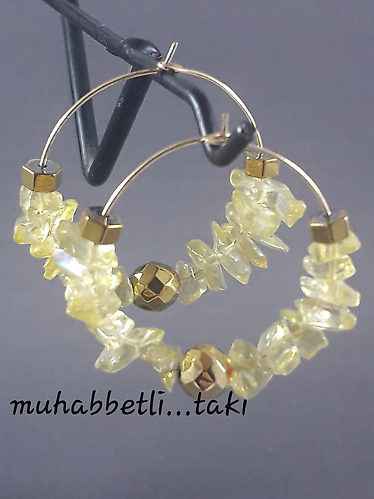 SİTRİN HALKA KÜPE