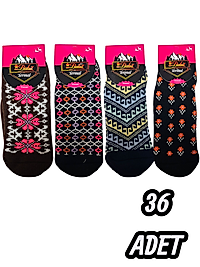Kadın Babit Termal Örme Patik 36 Adet