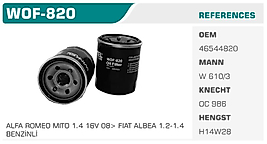 YAĞ FİLTRESİ ALFA ROMEO MITO 1.4 16V 08> FIAT ALBEA 1.2-1.4   BENZİNLİ