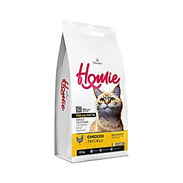 Homie Super Premium Düşük Tahıllı Tavuk Etli Yetişkin Kedi Maması (12 kg)
