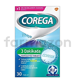 Corega 3 Dakikada Temizleyici 30 Tablet