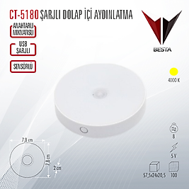 CATA CT-5180 ŞARJLI DOLAP İÇİ AYDINLATMA