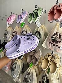 Lila İthal Crocs Terlik Toz Torbalı