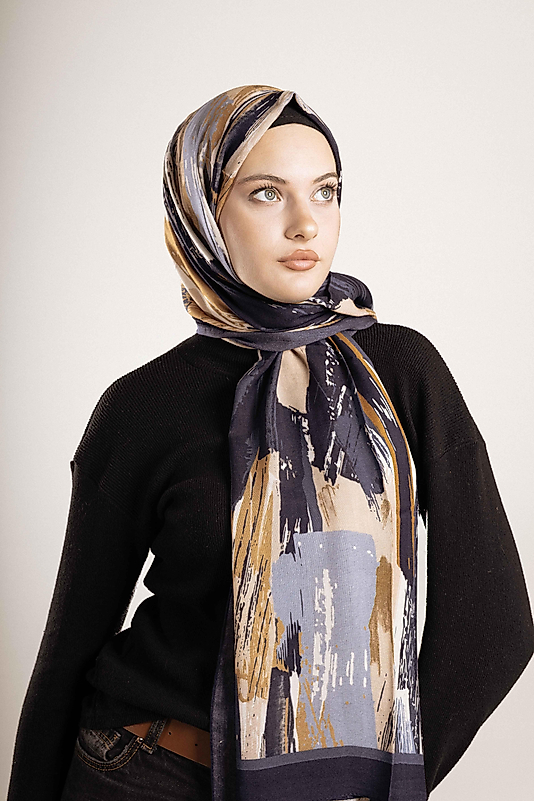 FLOOR İPEK ŞAL İTALYAN DİKİŞİ DESEN-4